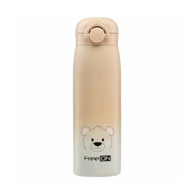 Termos lichide, FreeON, Din otel inoxidabil, Cu mentinere de temperatura de pana la 12 ore, 480 ml, Beige BYN380708