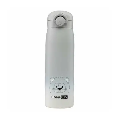 Termos lichide, FreeON, Din otel inoxidabil, Cu mentinere de temperatura de pana la 12 ore, 480 ml, Grey BYN380715
