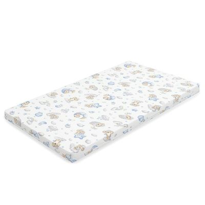 Saltea patut bebe, New Baby, Din spuma, Cu husa detasabila, 120x60x6 cm, 0 luni+, Blue Koala BYN53007