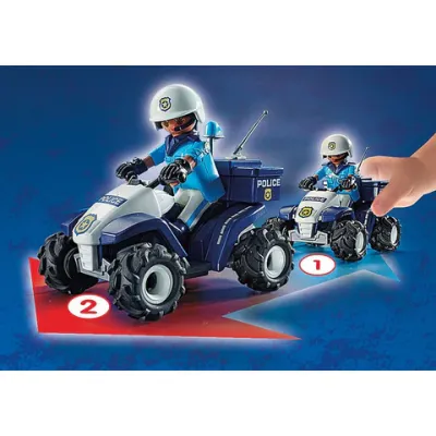 Playmobil - Vehicul Pullback De Politie ARTPM71092