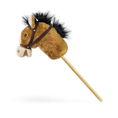 Calut de jucarie cu miscare si sunete, Hobby Horse, Light Brown, Milly Mally EKDmm7331