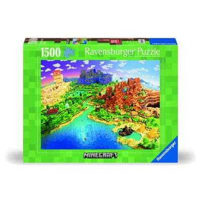 Ravensburger - Puzzle lumea Minecraft 1500 piese design nou ARTRVSPA00433