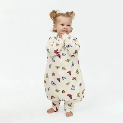 Sac de dormit cu picioruse si maneci, Butterfly Dreams, 70 cm, 3 Tog - Iarna KDESDPBD7003