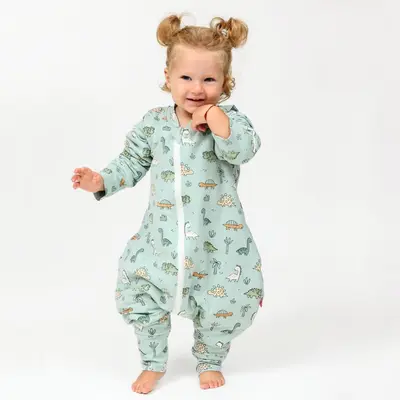 Sac de dormit cu picioruse si maneci, Dino Adventure, 100 cm, 2 Tog - Iarna KDESDPDA10002