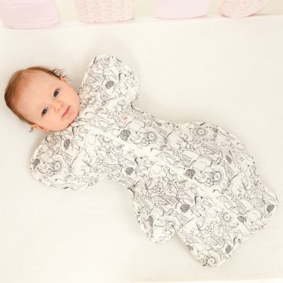 Sac de dormit nou-nascut Swaddle First Sleep Jungle Dreamland, 60 cm, 0.5 tog KDEFSJD00