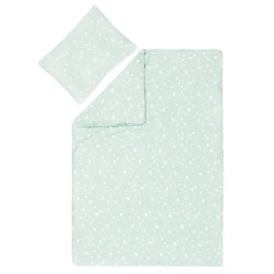 Lenjerie de pat din Jerse 2 piese Star mint Fillikid
