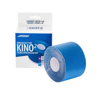 Banda Kinesiologica Novama Kino2, impermeabila, moale si confortabila, fara latex, 5 cm x 5 m,... BITNovamaKino2albastru
