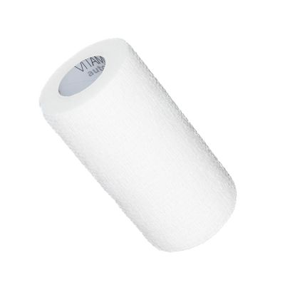 Bandaj elastic autoadeziv Vitammy Autoband, tehnologie cu microfibre, fara lipici, rezistent la... BITautobandalb10