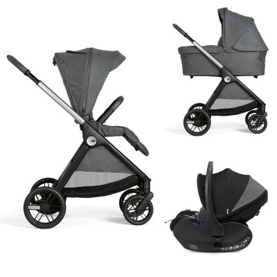 Carucior copii 3 in 1 Chicco Bellagio, Black Satin (negru), First Seat Recline, 0luni+ CHC8713645+8713745+8710045-8