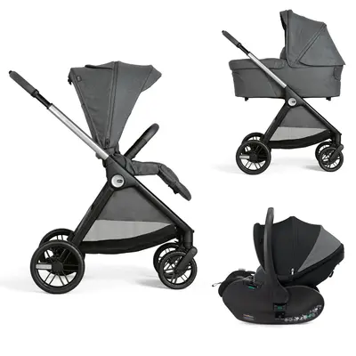 Carucior copii 3 in 1 Chicco Bellagio, Black Satin (negru), First Seat Recline, 0luni+ CHC8713645+8713745+8710045-8