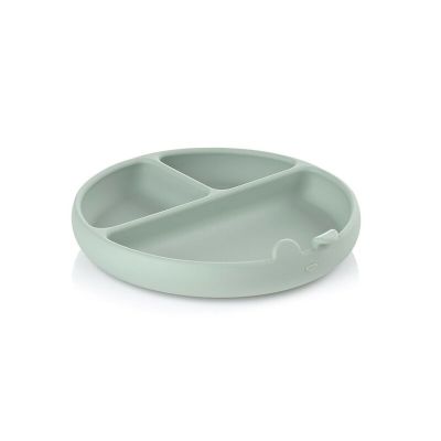 Farfurie BLW, Din silicon, Cu ventuze, 17 x 17 x 4 cm, BPA Free, Mint BYN8420421089354
