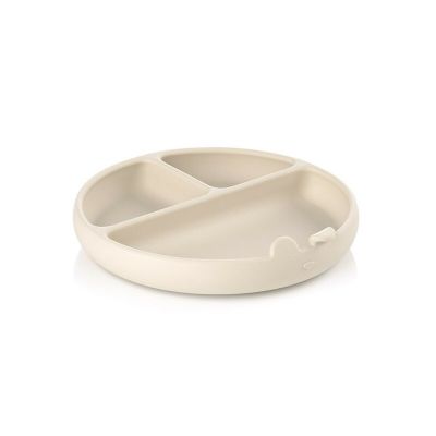 Farfurie BLW, Din silicon, Cu ventuze, 17 x 17 x 4 cm, BPA Free, Sand BYN8420421089521