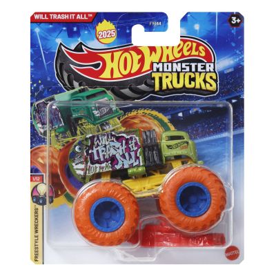 HOT WHEELS MONSTER TRUCK MASINUTA WILL TRASH IT ALL SCARA 1:64 VIVMTFYJ44_JCF04