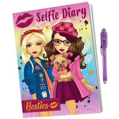 Agenda Besties Selfie 21x15 cm, 50 de file cu Stilou Magic Grafix GR140009 BBJGR140009_Initiala