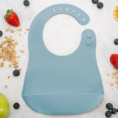 Baveta din silicon, AppeKids - Aqua Blue KRTAK275381