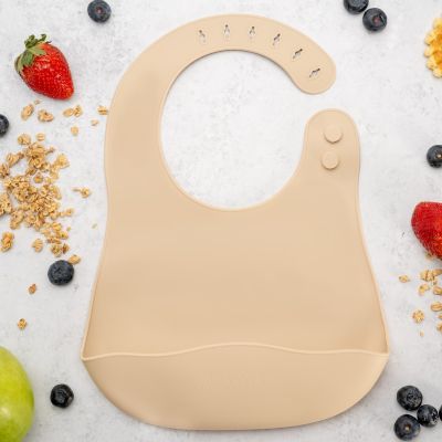 Baveta din silicon, AppeKids - Bubble Beige KRTAK275350