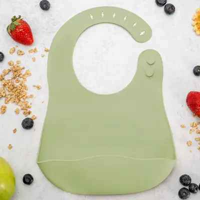 Baveta din silicon, AppeKids - Raw Green KRTAK275398