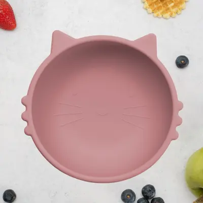 Bol din silicon, AppeKids, Kitty I - Old Rose KRTAK275220