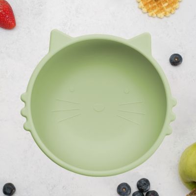 Bol din silicon, AppeKids, Kitty I - Raw Green KRTAK275244