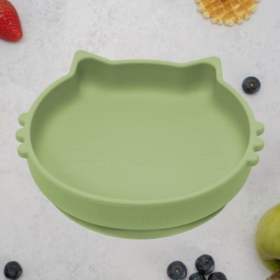 Bol din silicon, AppeKids, Kitty II - Raw Green KRTAK275299
