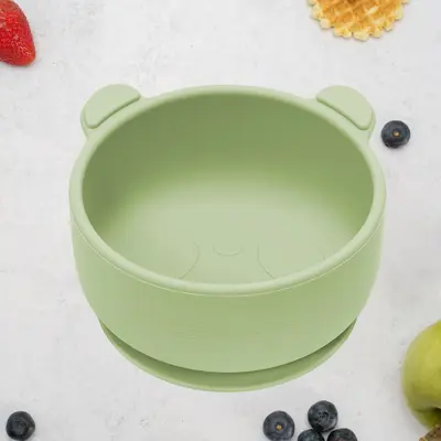 Bol din silicon cu ventuza, AppeKids, The Little Bear - Raw Green KRTAK275145