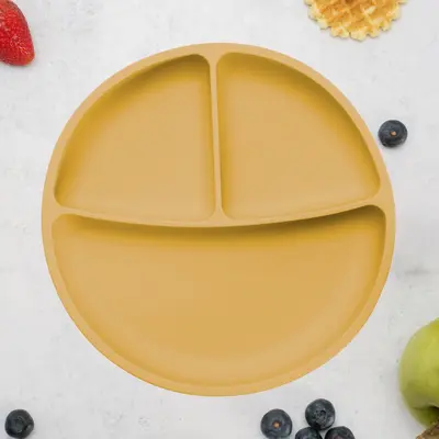 Farfurie compartimentata din silicon cu ventuza, AppeKids - Honey KRTAK275817