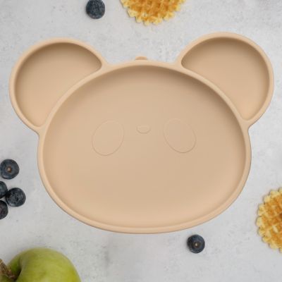 Farfurie din silicon cu ventuza, AppeKids, Panda - Bubble Beige KRTAK275855