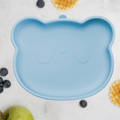 Farfurie din silicon cu ventuza, AppeKids, The Little Bear - Aqua Blue KRTAK275183