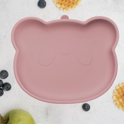 Farfurie din silicon cu ventuza, AppeKids, The Little Bear - Old Rose KRTAK275176