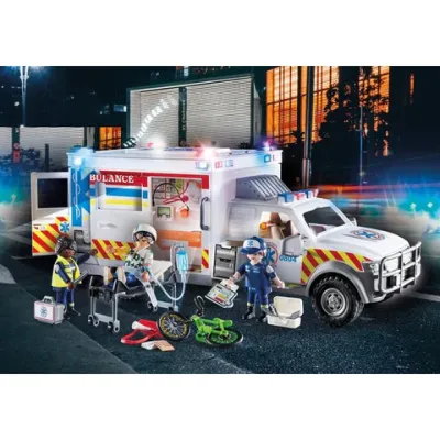 Playmobil - Ambulanta Cu Lumini Si Sunete ARTPM70936