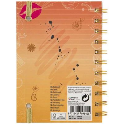 Caiet Besties A6 - Design colorat si modern pentru fetite Grafix GR140016 BBJGR140016_Portocaliu