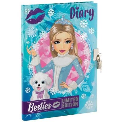 Jurnal Besties Ice Queen A5 cu Cheie si Lacat - 60 de Foi, Hartie Albastra Liniata Grafix GR141005 BBJGR141005_Initiala
