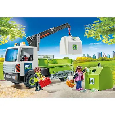 Playmobil - Camion De Reciclare Sticla Cu Container ARTPM71431