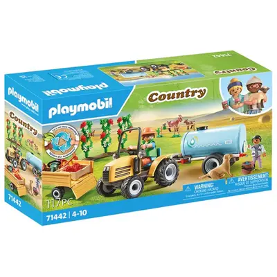 Playmobil - Tractor Cu Remorca Si Cisterna De Apa ARTPM71442