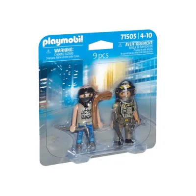 Playmobil-SET 2 FIGURINE POLITIST CU HOT ARTPM71505