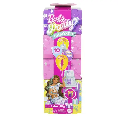 BARBIE PAPUSA PARTY UNBOXED REVEAL BRUNETA VIVMTJFG72