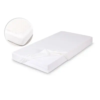 Cearsaf Din Bumbac Jersey Cu Elastic Pe Contur 160x200 Cm, Alb Pjb6259