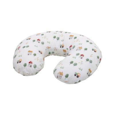 Perna alaptare, Bubaba, Cu husa detasabila, 70x60x18 cm, Farm/White BYN83969