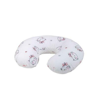 Perna alaptare, Bubaba, Cu husa detasabila, 70x60x18 cm, Kitties&Hearts/White BYN83976