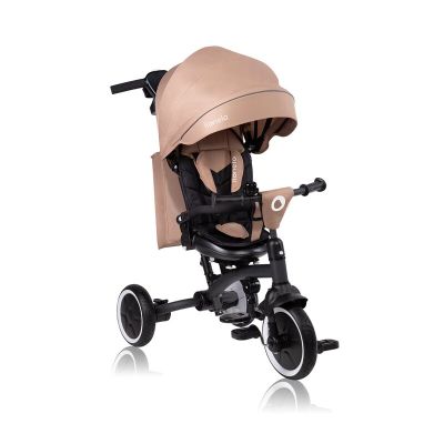 Tricicleta copii, Lionelo, Tris Plus, Ultrapliabila, Multifunctionala, Pana la 25 kg, Inclinare spatar in fata si in spate, Suport picioare, Control al directiei, Scaun reversibil, Rotire 360 grade, Conform cu EN71, 9 luni-5 ani, Bej BYNLO-TRIS_PLUS_BEIGE