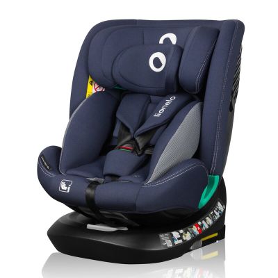 Scaun auto, Lionelo, Bastiaan One i-Size, 4 in 1, Protectie laterala, Cu spatar inclinabil in 4 pozitii, Cu tetiera reglabila in 13 pozitii, Rotire 360 grade, Top Tether, 0-36 Kg, 40-150 cm, Cu Isofix, Conform cu ECE R129, Albastru BYNLO-BASTIAAN_ONE_I-SI