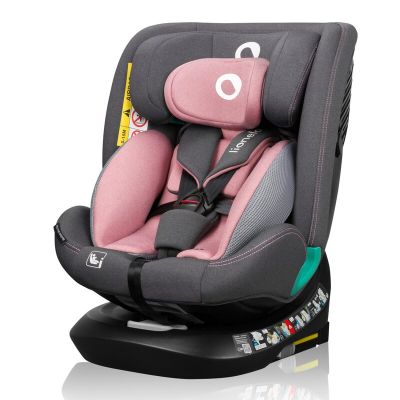 Scaun auto, Lionelo, Bastiaan One i-Size, 4 in 1, Protectie laterala, Cu spatar inclinabil in 4 pozitii, Cu tetiera reglabila in 13 pozitii, Rotire 360 grade, Top Tether, 0-36 Kg, 40-150 cm, Cu Isofix, Conform cu ECE R129, Roz BYNLO-BASTIAAN_ONE_I-SIZE_PI