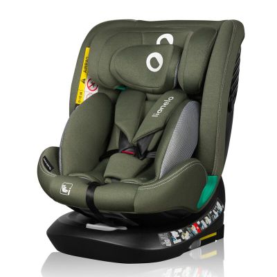 Scaun auto, Lionelo, Bastiaan One i-Size, 4 in 1, Protectie laterala, Cu spatar inclinabil in 4 pozitii, Cu tetiera reglabila in 13 pozitii, Rotire 360 grade, Top Tether, 0-36 Kg, 40-150 cm, Cu Isofix, Conform cu ECE R129, Verde BYNLO-BASTIAAN_ONE_I-SIZE_
