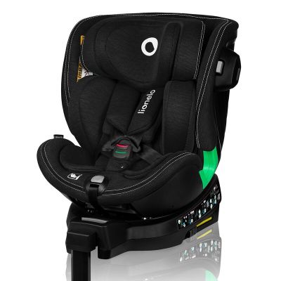 Scaun auto, Lionelo, Harmony i-Size, Rotire 360 grade, Protectie laterala, Cu spatar reglabil in 5 pozitii, Cu tetiera reglabila in 12 pozitii, 0-36 Kg, 40-150 cm, Cu Isofix, Husa din bambus, Conform cu ECE R129, Negru BYNLO-HARMONY_I-SIZE_BLACK_CARBON_BA