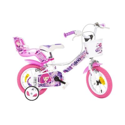 Bicicleta copii dino bikes 12' fairy alb hubdb-124rsn-05fy