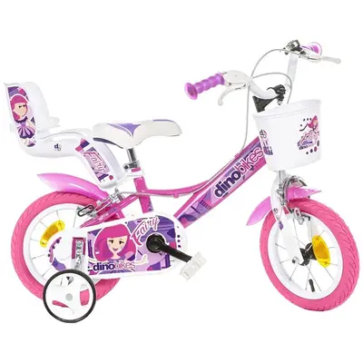 Bicicleta copii dino bikes 12' fairy roz hubdb-124rsn-09fy