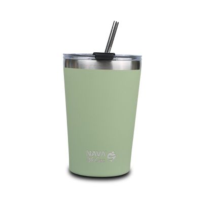 Cana termoizolanta cu pai nava 450ml verde smb10-262-112