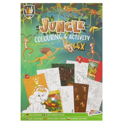 Carte de colorat cu activitati - jungla