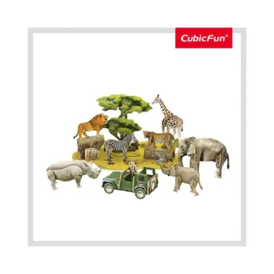PUZZLE 3D+BROSURA-ANIMALE SALBATICE 69 PIESE - ARTCUDS0972h