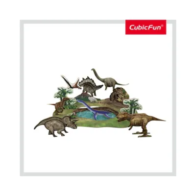 PUZZLE 3D+BROSURA-PARCUL DINOZAURILOR 43 PIESE - ARTCUDS0973h